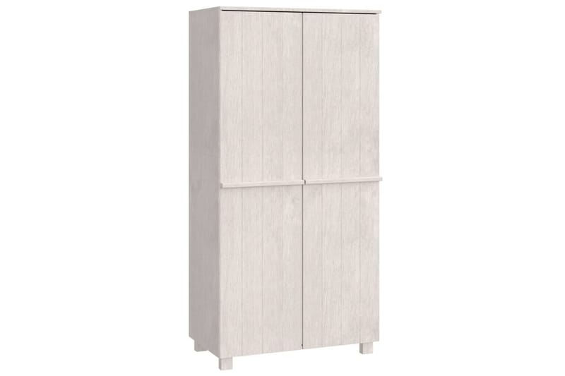 beBasic Garderob vit 89x50x180 cm massiv furu - White - Garderob & garderobssystem - Klädskåp & fristående garderob