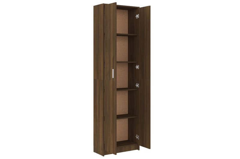 beBasic Hallgarderob brun ek 55x25x189 cm konstruerat trä - Brown - Garderob & garderobssystem - Klädskåp & fristående garderob