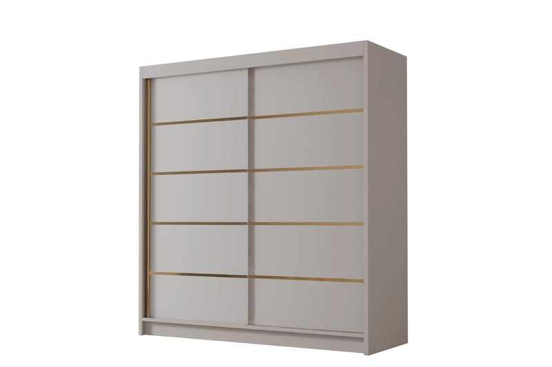 Chavez Garderob 180x215 cm - Beige - Förvaring - Klädförvaring - Garderob & garderobssystem