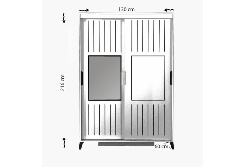 Comfortale Garderob 130 - Ljus Trä - Förvaring - Klädförvaring - Garderob & garderobssystem