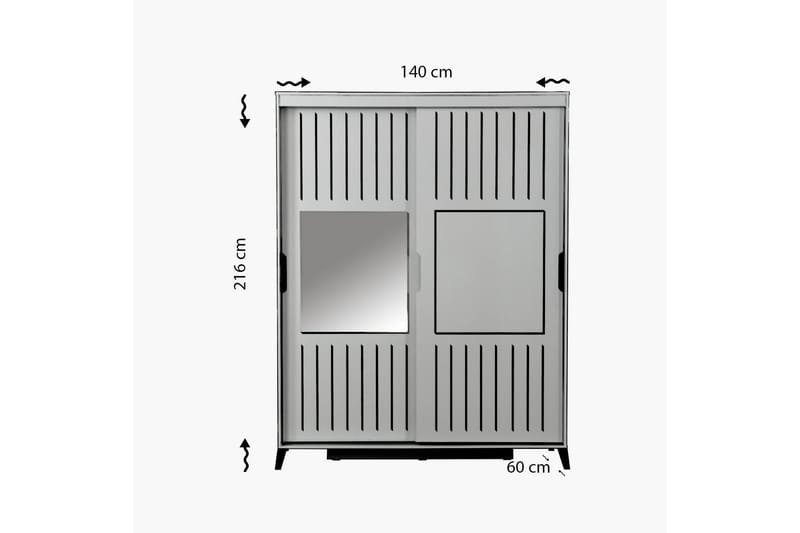 Comfortale Garderob 130 - Valnöt - Förvaring - Klädförvaring - Garderob & garderobssystem