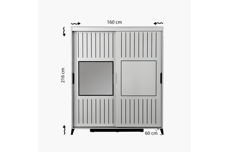 Comfortale Garderob 160 - Ljus Trä - Garderob & garderobssystem - Klädskåp & fristående garderob