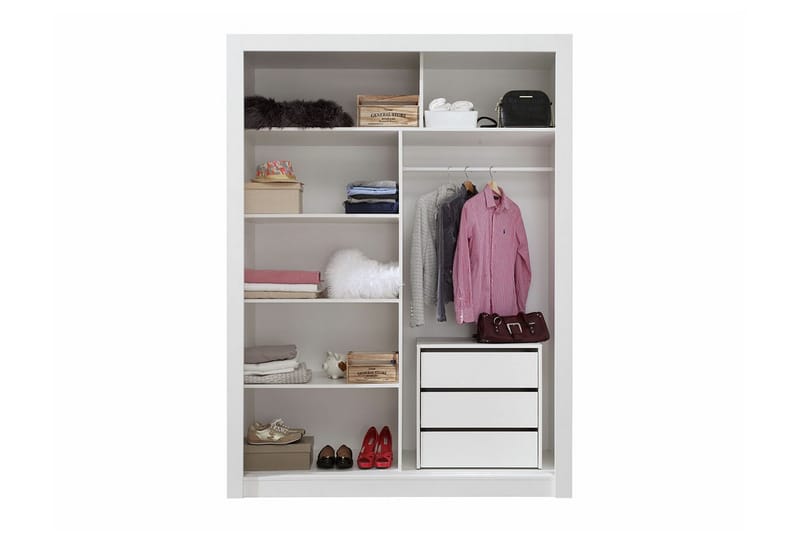 Edinbane Garderob m. Spegel - Brun - Garderob & garderobssystem - Klädskåp & fristående garderob