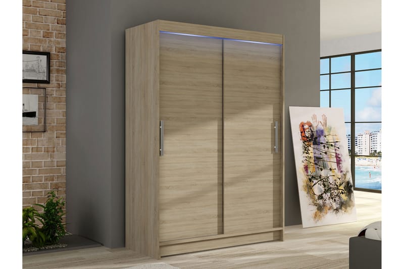 Estella Garderob 120x200 cm - Beige - Förvaring - Klädförvaring - Garderob & garderobssystem