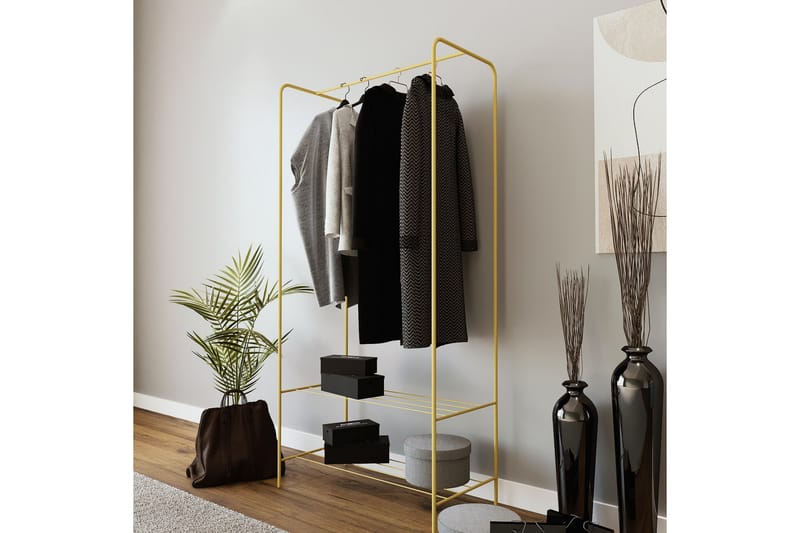 Frankenthal Garderob 80 cm - Guld - Klädskåp & fristående garderob