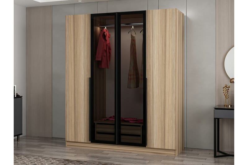 Fruitland Garderob 180 cm - Brun - Garderob & garderobssystem - Klädskåp & fristående garderob