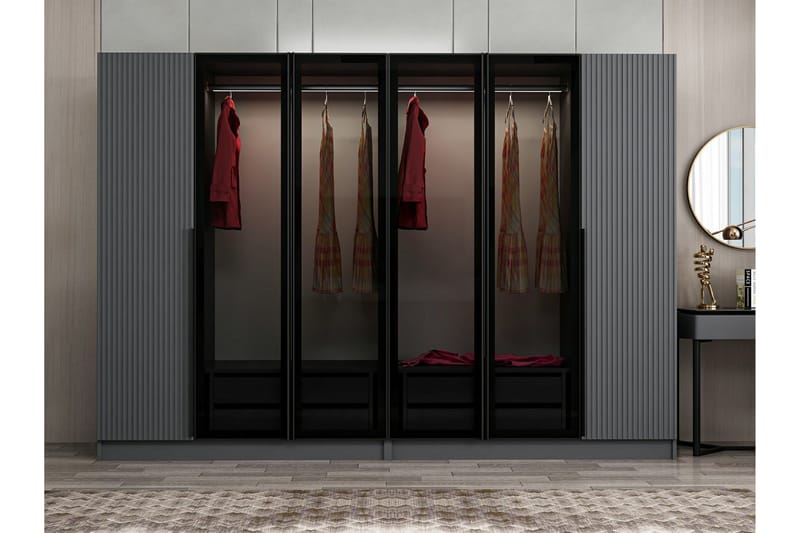 Fruitland Garderob 225 cm - Antracit - Garderob & garderobssystem - Kl�ädskåp & fristående garderob
