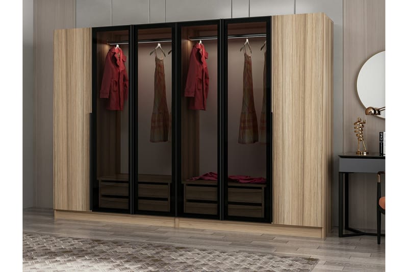 Fruitland Garderob 225 cm - Brun - Garderob & garderobssystem - Klädskåp & fristående garderob
