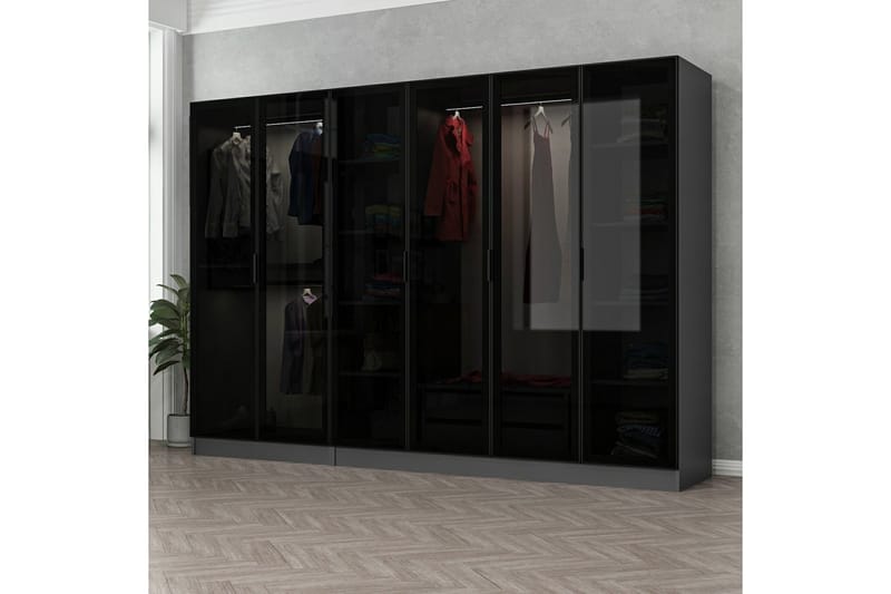 Fruitland Garderob 270 cm - Antracit - Garderob & garderobssystem - Klädskåp & fristående garderob