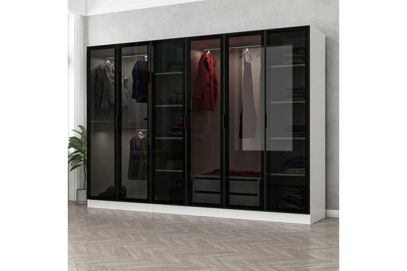 Fruitland Garderob 270 cm - Vit - Garderob & garderobssystem - Klädskåp & fristående garderob