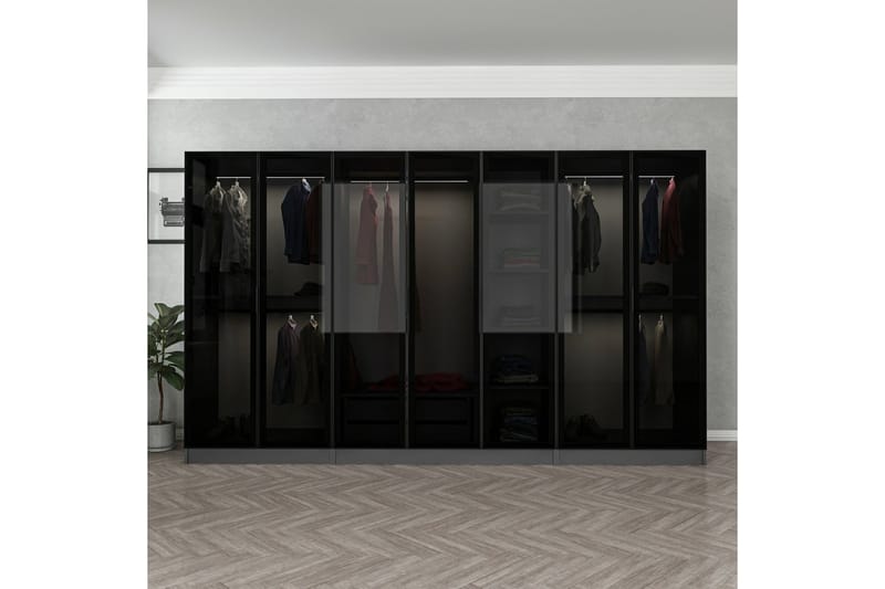 Fruitland Garderob 315 cm - Antracit - Garderob & garderobssystem - Kl�ädskåp & fristående garderob