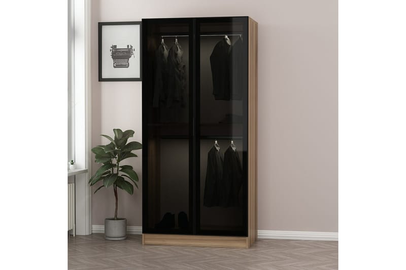 Fruitland Garderob 90 cm - Brun - Garderob & garderobssystem - Klädskåp & fristående garderob