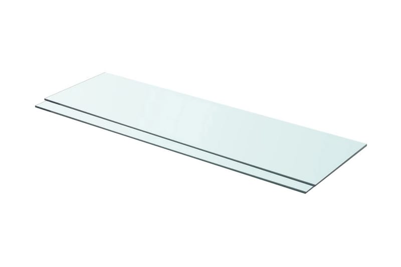 Hyllplan 2 st glas genomskinlig 90x25 cm - Transparent - Hyllplan till garderob - Hyllplan & hyllkonsol