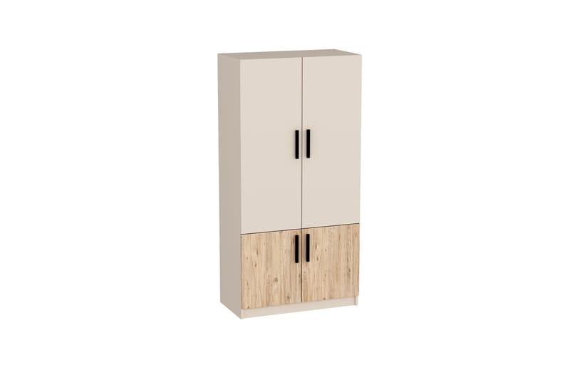 Newra Garderob 90x180 cm - Brun/Beige - Förvaring - Klädförvaring - Garderob & garderobssystem