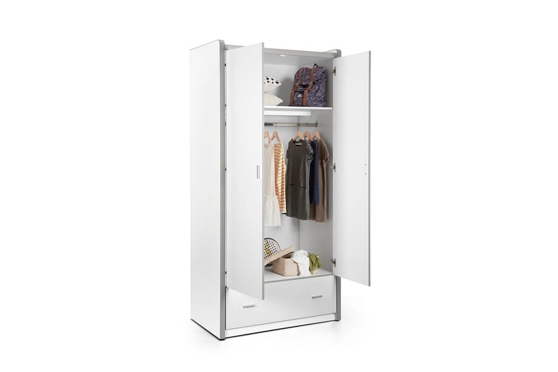 Nilda Garderob 2 Dörrar - Vit - Garderob & garderobssystem - Barngarderob - Klädskåp & fristående garderob