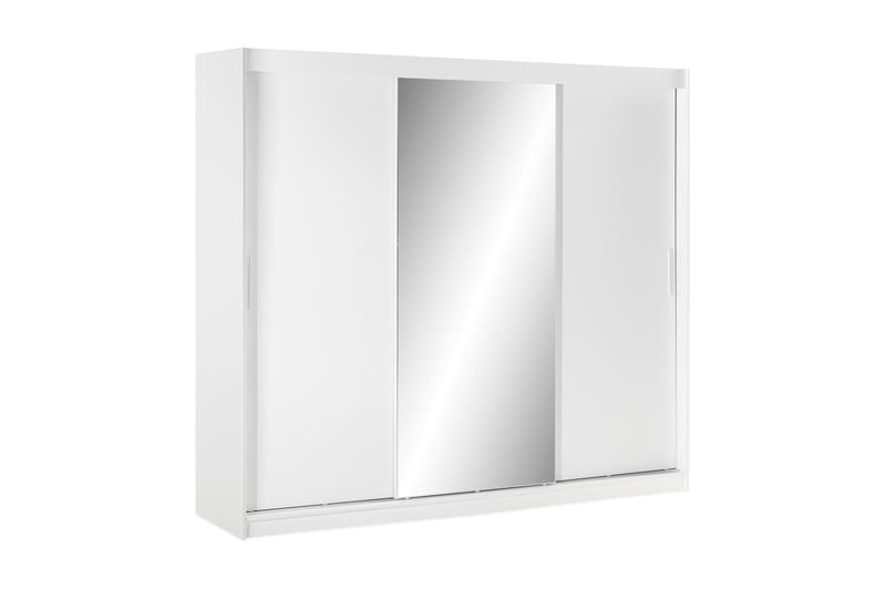 Sia Garderob 240 cm Spegel - Vit - Garderob & garderobssystem - Spegelmöbler - Barngarderob - Klädskåp & fristående garderob