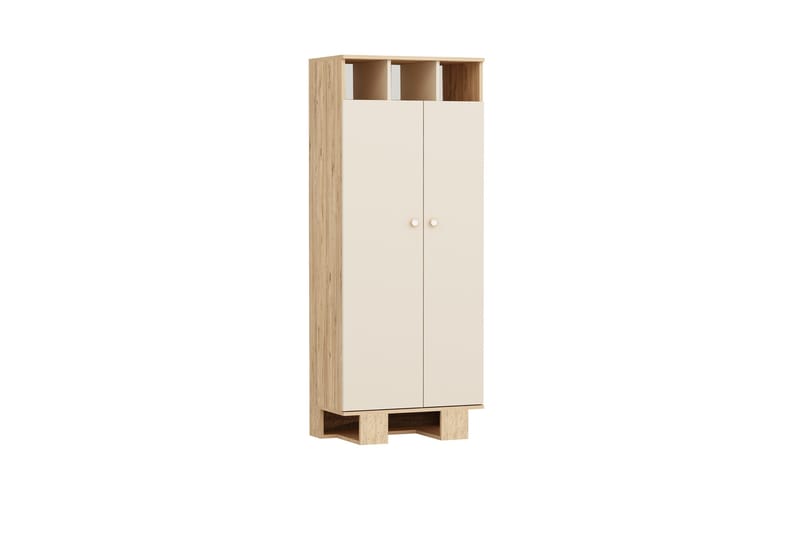 Sneker Garderob 75x173 cm - Brun/Beige - Förvaring - Klädförvaring - Garderob & garderobssystem