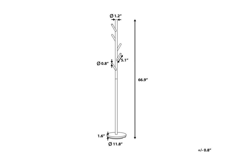 Albin Klädhängare 170 cm - Svart - Klädhängare - Tamburmajor