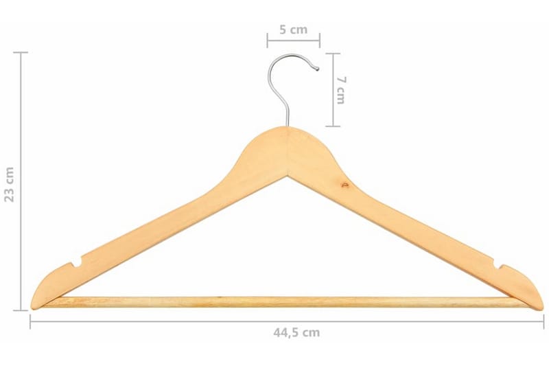 Klädgalgar 50 st halkfria trä - Brun - Galgar