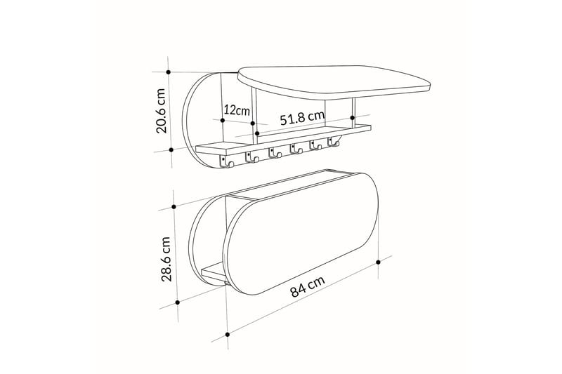 Kroma Klädhängare 84 cm - Vit - Förvaring - Klädförvaring - Klädhängare