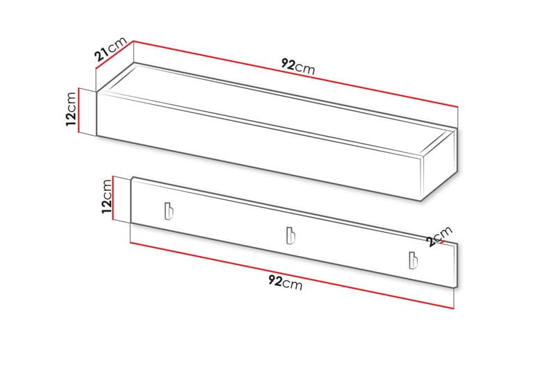 Simply Klädhängare 92 cm - Grå - Förvaring - Klädförvaring - Klädhängare