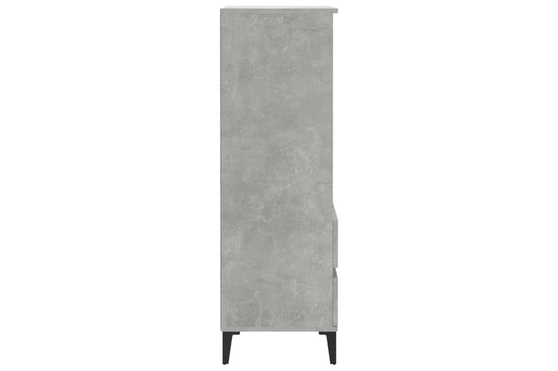 beBasic Högskåp betonggrå 40x36x110 cm konstruerat trä - Grey - Förvaringsskåp