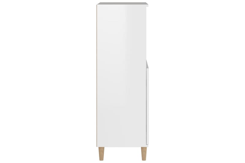 beBasic Högskåp vit högglans 60x36x110 cm konstruerat trä - White - Förvaringsskåp