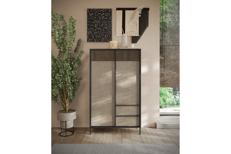 Everest Highboard 106x177 cm - Mässing - Förvaring - Skåp - Förvaringsskåp