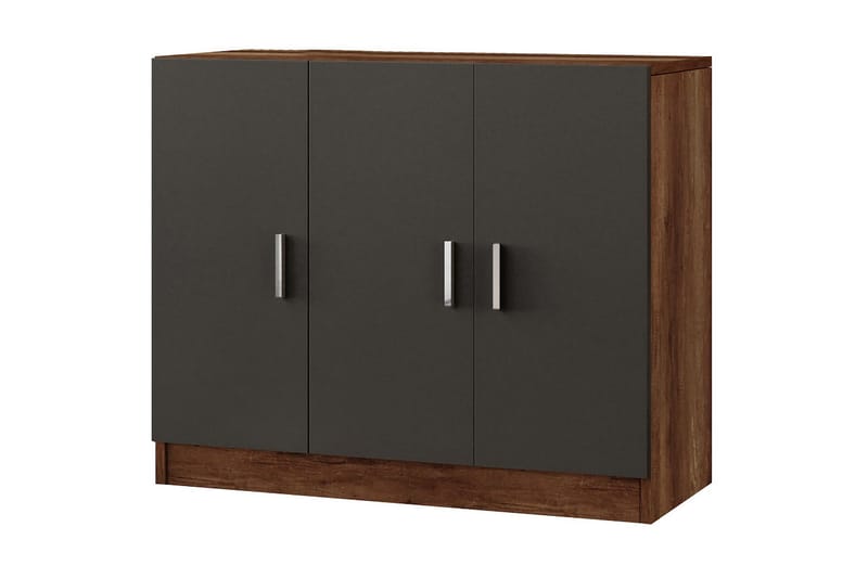 Barrock Highboard 38x89 cm - Teak/Antracit - Förvaringsskåp