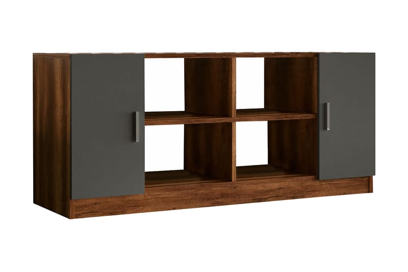 Barrock Highboard 46x140 cm - Teak/Antracit - Förvaringsskåp