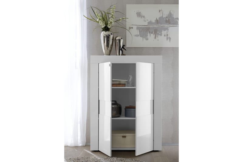 Easy Highboard 92 cm - Vit - Förvaringsskåp