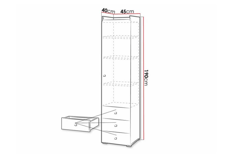 Edinbane Highboard - Vit - Förvaringsskåp