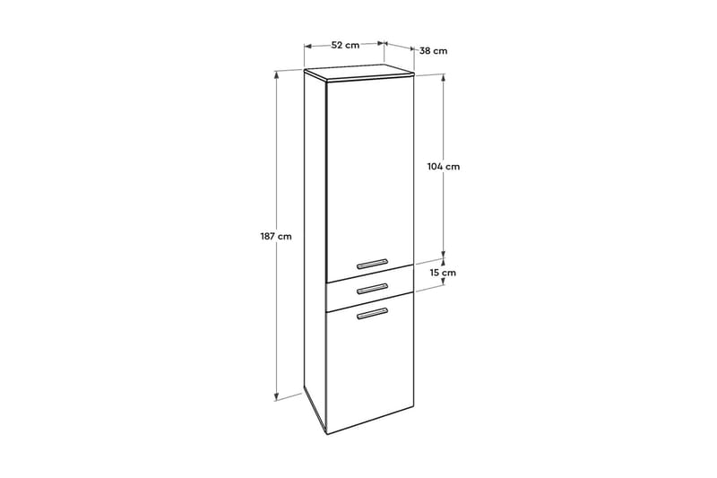 Förvaringsskåp 52x187 cm - Vit - Förvaring - Skåp - Förvaringsskåp