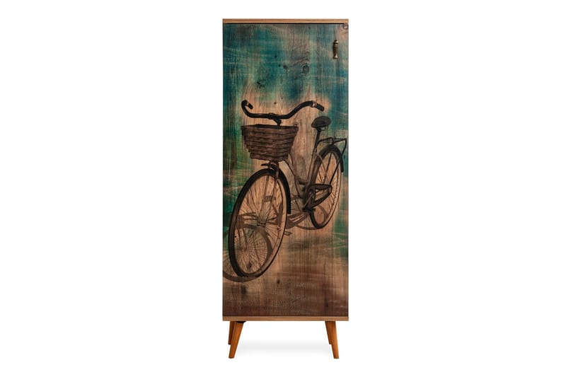 Highboard Cykel 38x50 cm - Natur/Grön/Svart - Förvaringsskåp