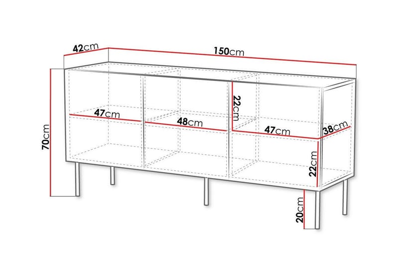 Juniskär Highboard - Brun - Förvaringsskåp