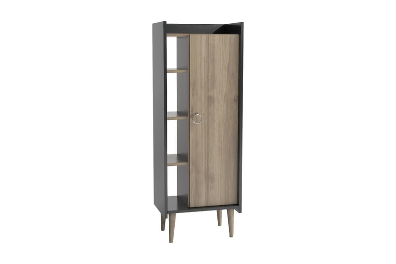 Keachi Highboard 50x30 cm - Mörkbrun/Antracit - Skåp barnrum - Förvaringsskåp