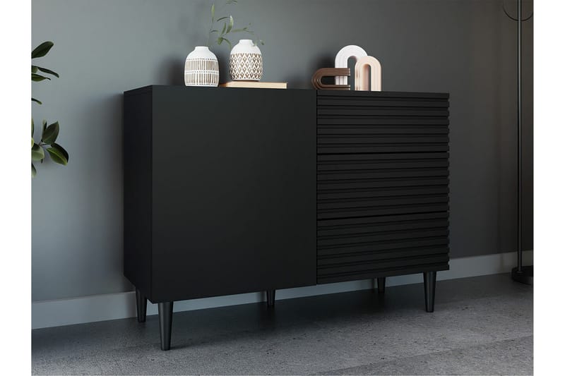 Kintore Highboard - Svart - Förvaringsskåp