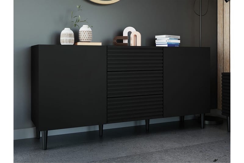 Kintore Highboard - Svart - Förvaringsskåp