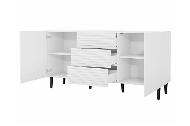 Kintore Highboard - Vit - Förvaringsskåp