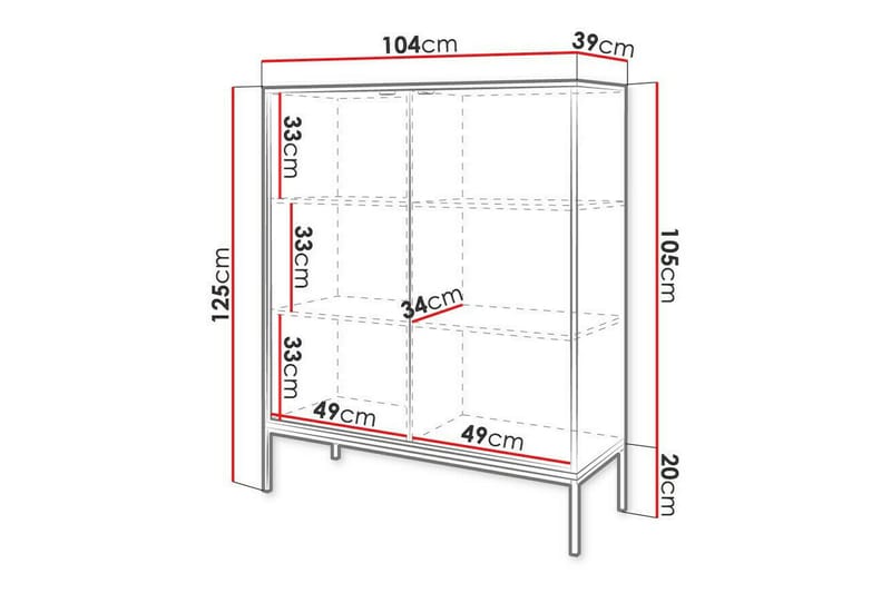 Klinkerville Highboard - Vit - Förvaring - Skåp - Förvaringsskåp