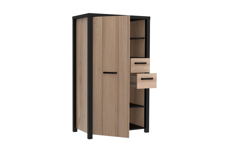 Konitsa Highboard 53x91 cm - Brun/Svart - Förvaringsskåp