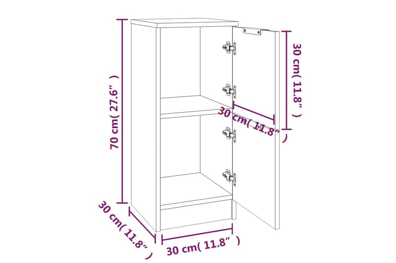 beBasic Förvaringsskåp 2 st vit högglans 30x30x70 cm konstruerat trä - White - Förvaring - Skåp - Förvaringsskåp - Kontorsskåp - Dokumentskåp