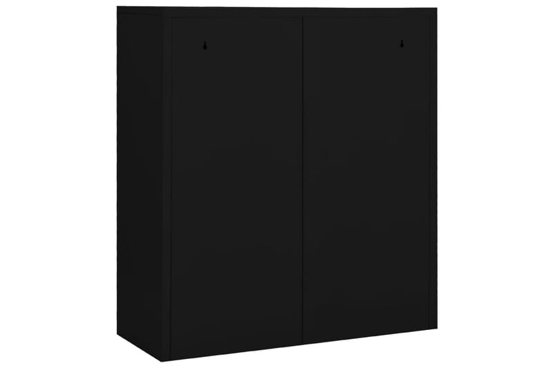 Dokumentskåp svart 90x40x102 cm stål - Svart - Dokumentskåp - Kontorsmöbler