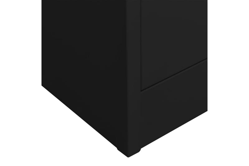 Dokumentskåp svart 90x40x180 cm stål - Svart - Dokumentskåp - Kontorsmöbler