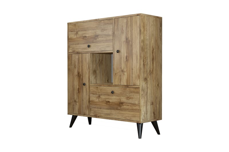 Mijdrekt Highboard 35x105 cm - Valnöt - Förvaringsskåp