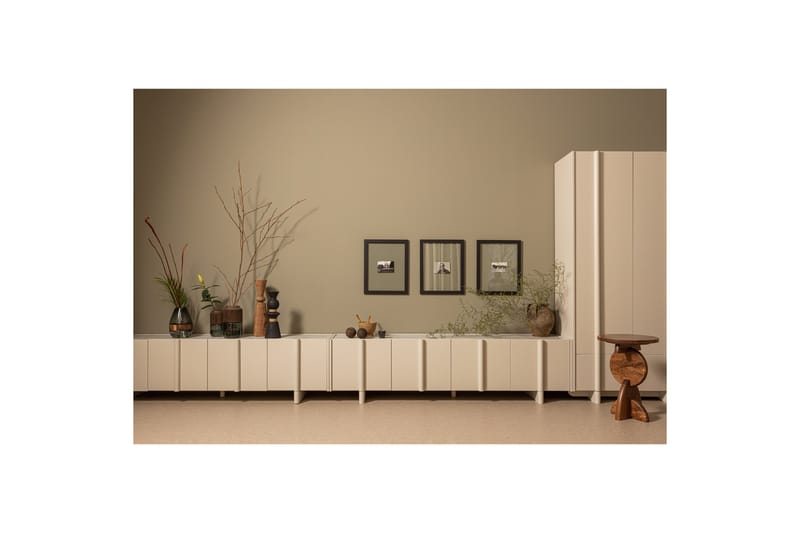 Morya Highboard - Beige - Förvaringsskåp