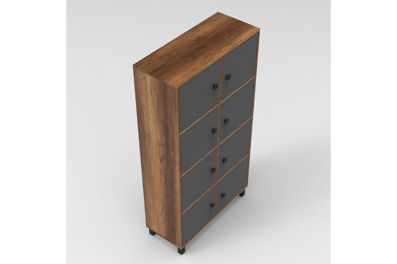 Numandro Highboard 40x96 cm - Teak/Antracit - Förvaringsskåp