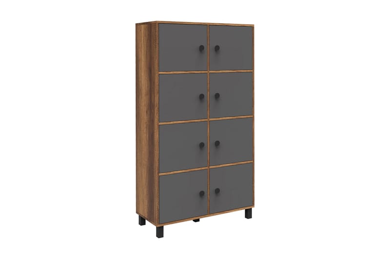 Numandro Highboard 40x96 cm - Teak/Antracit - Förvaringsskåp