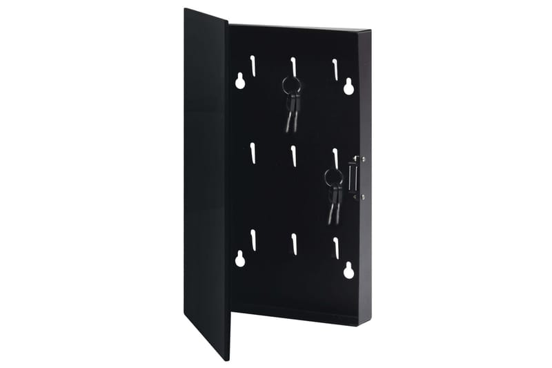 Nyckelskåp med magnetisk tavla svart 30x20x5,5 cm - Svart - Nyckelskåp