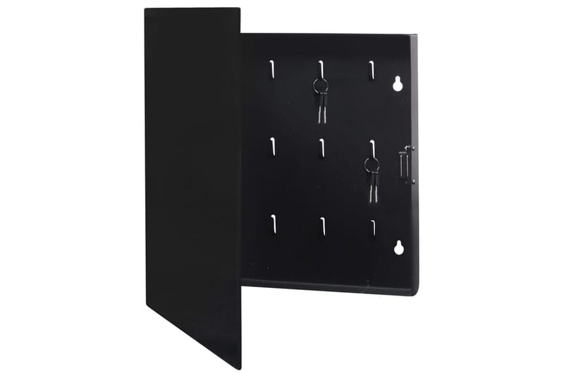 Nyckelskåp med magnetisk tavla svart 35x35x5,5 cm - Svart - Nyckelskåp